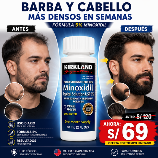 Minoxidil para crecer Barba y Cabello